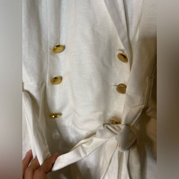 NWOT Venus Gold button Waist Tied Romper Size 16 - Picture 11 of 11